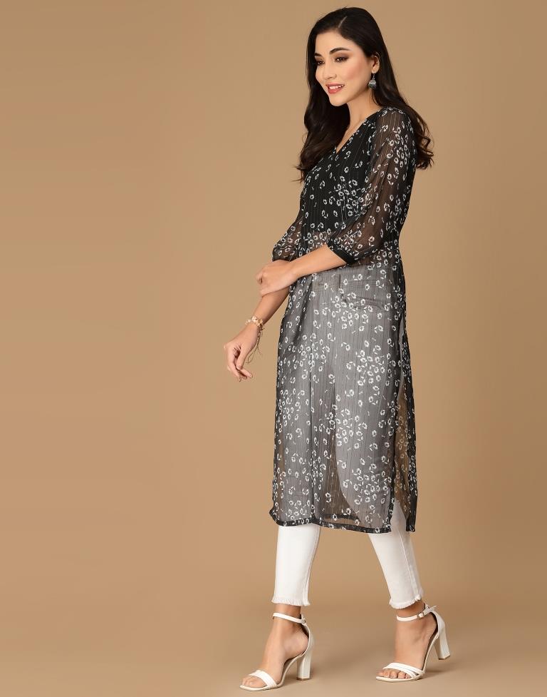 Black Printed Kurti | Sudathi