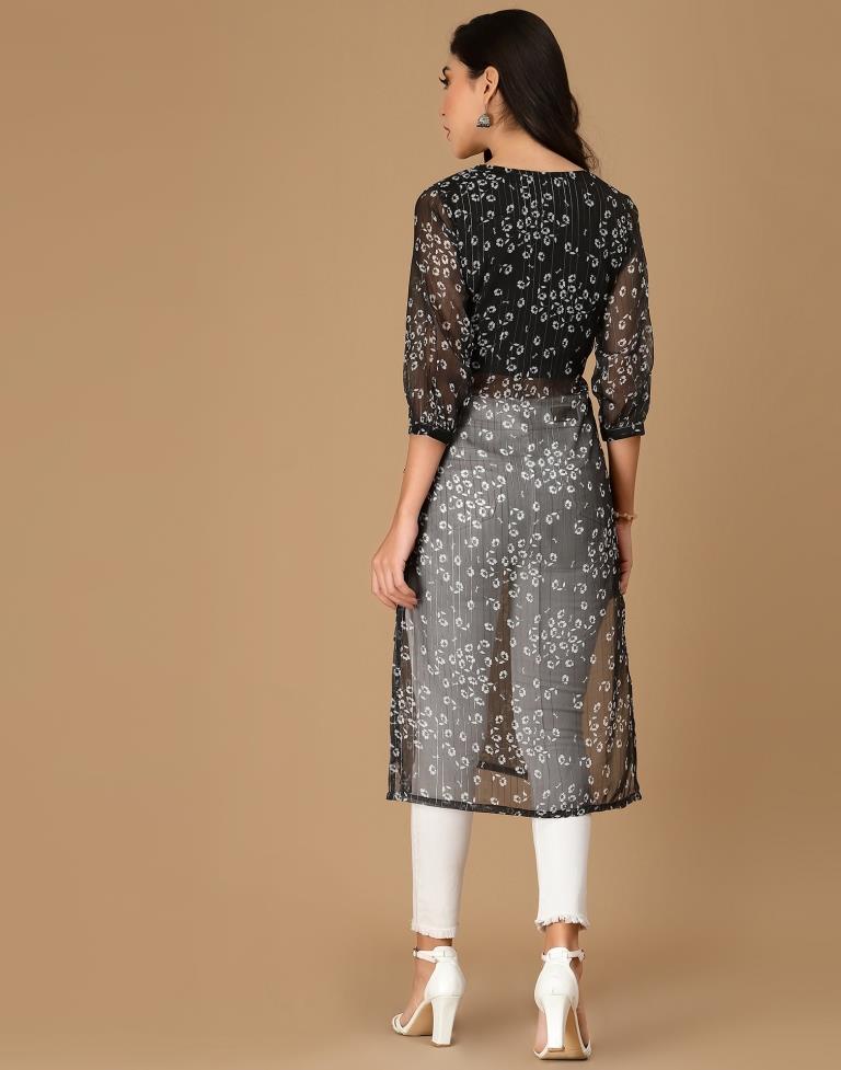 Black Printed Kurti | Sudathi