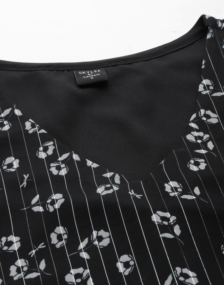 Black Printed Kurti | Sudathi