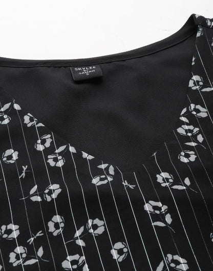 Black Printed Kurti | Sudathi
