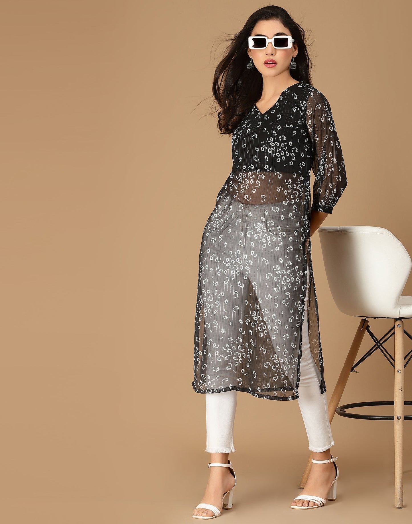 Black Printed Kurti | Sudathi