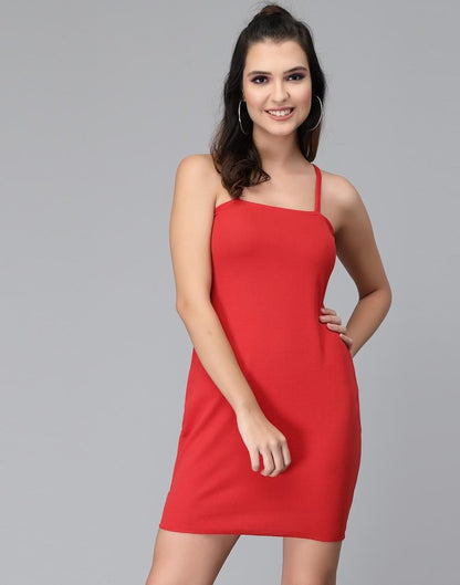 Red Spaghetti Bodycon | Leemboodi