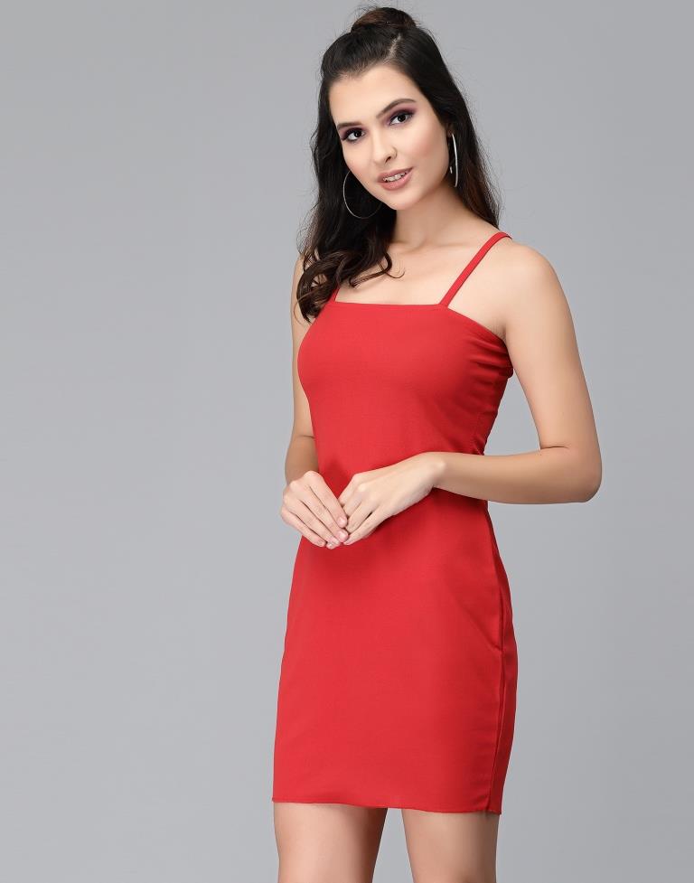 Red Spaghetti Bodycon | Leemboodi