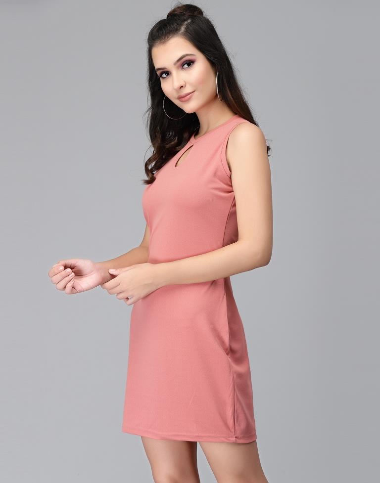 Light Pink Sleevless Bodycon | Leemboodi