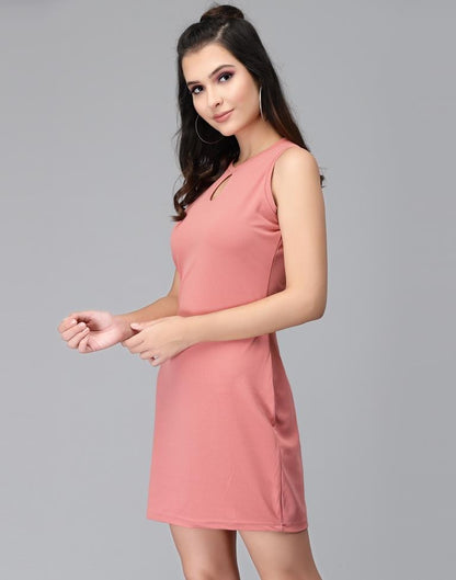 Light Pink Sleevless Bodycon | Leemboodi