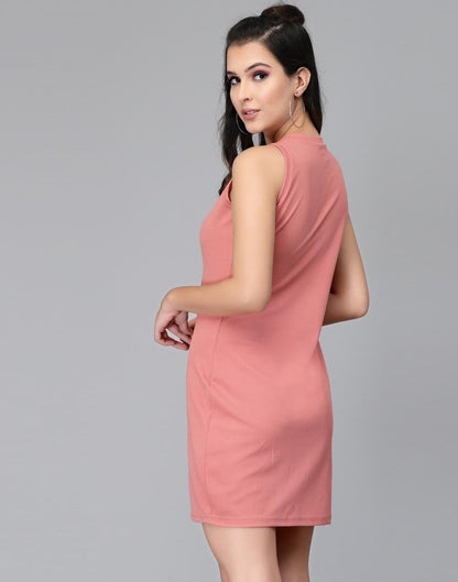 Light Pink Sleevless Bodycon | Leemboodi