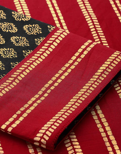 Black Printed Straight Kurta | Sudathi