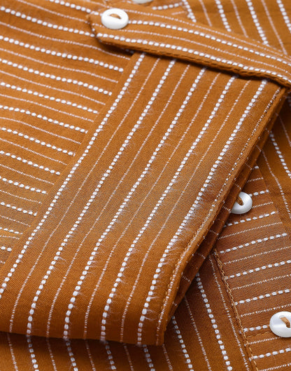 Mustard Woven Straight Kurti | Sudathi