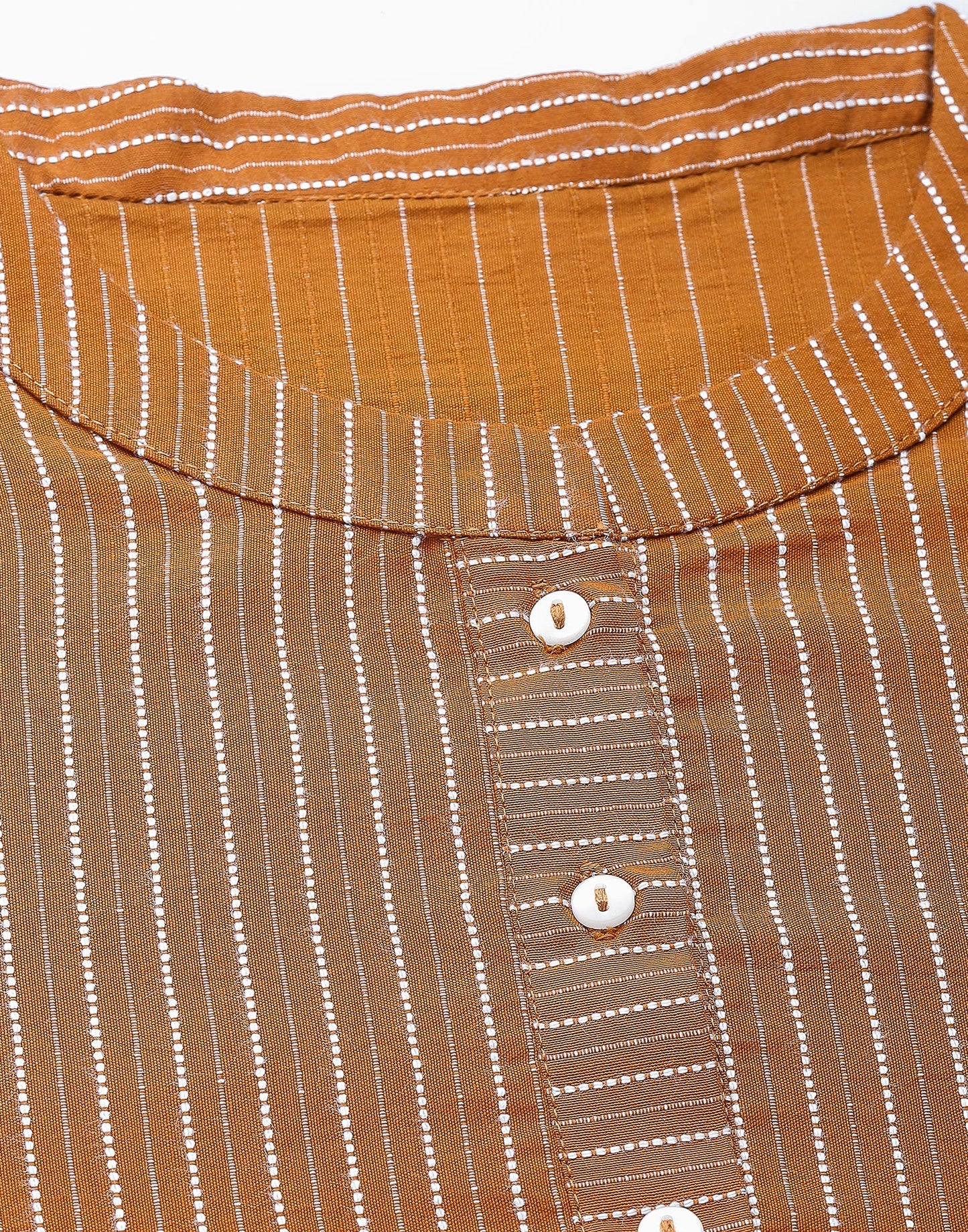 Mustard Woven Straight Kurti | Sudathi