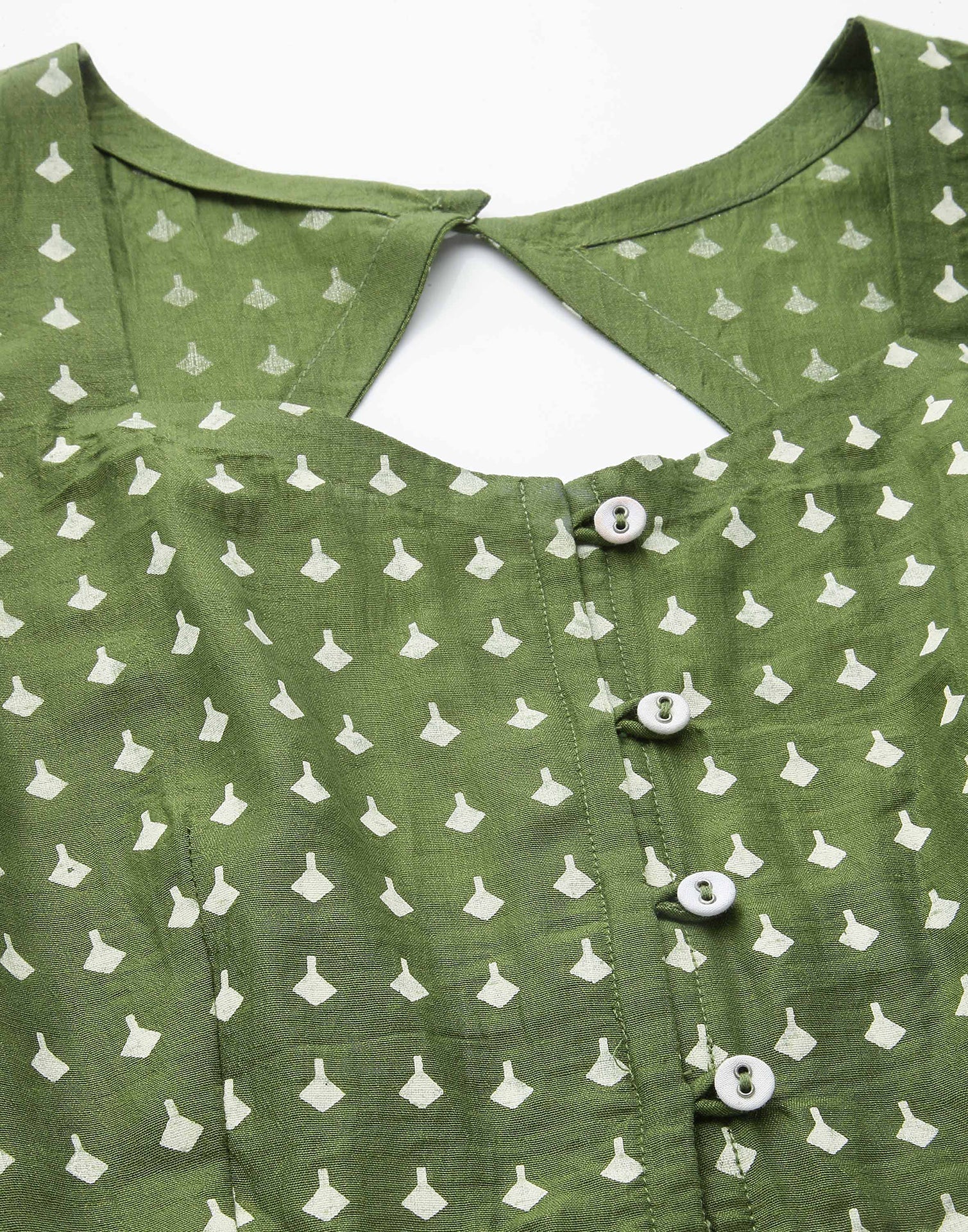 Green Kurti With Pant And Dupatta | Leemboodi