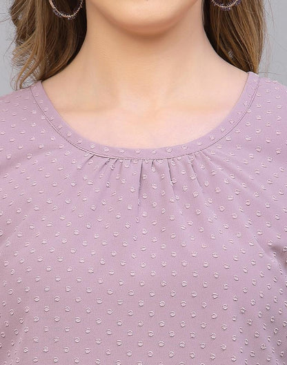 Lavender Mutton Sleeve Top | Sudathi