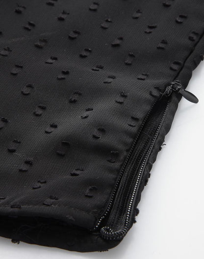 Black Rotto Butti Crop Top | Leemboodi