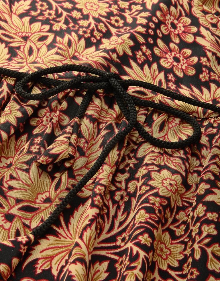 Brown Casual Printed Top | Leemboodi