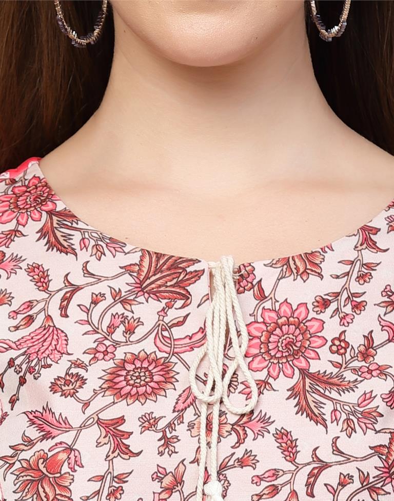 Pink Printed Tunic Top
