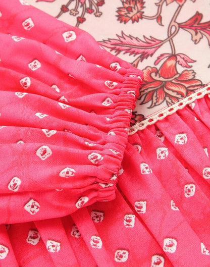 Pink Printed Tunic Top