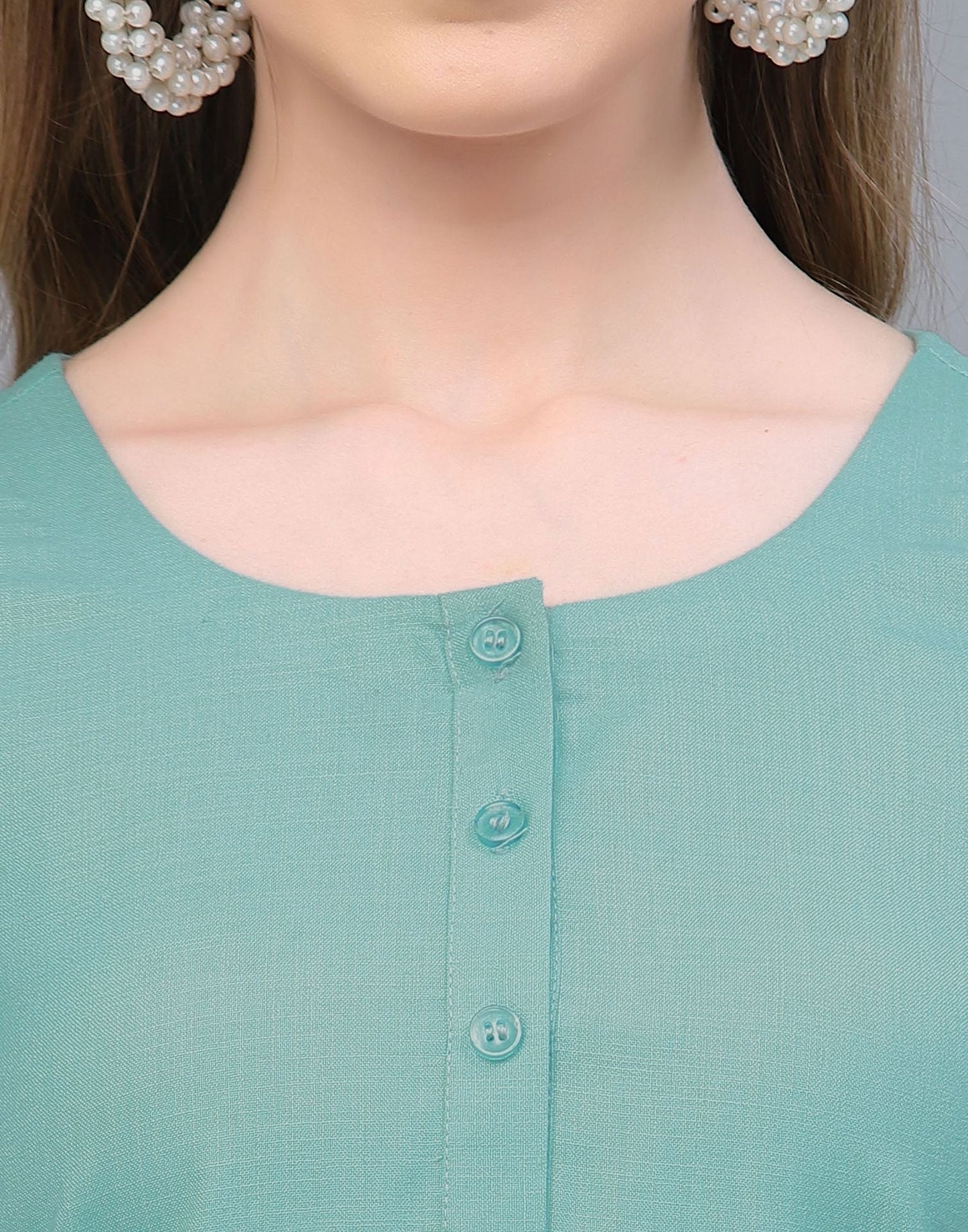 Light Green Cotton Kurti | Sudathi