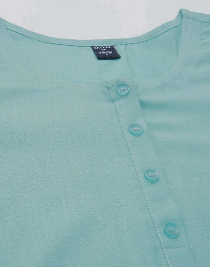Light Green Cotton Kurti | Sudathi