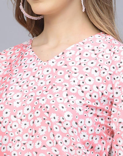 Light Pink Petal Sleeve Top | Leemboodi