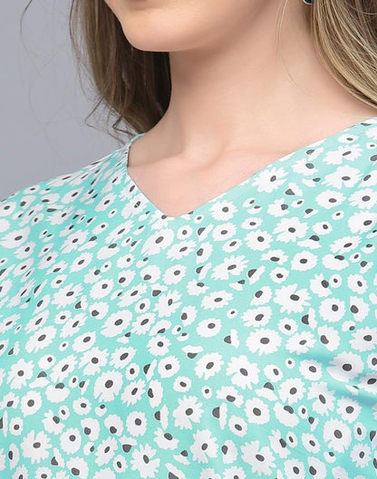 Light Turquoise Casual Top | Sudathi