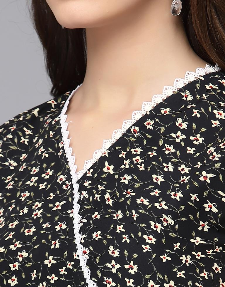 Black Wrap Top | Leemboodi