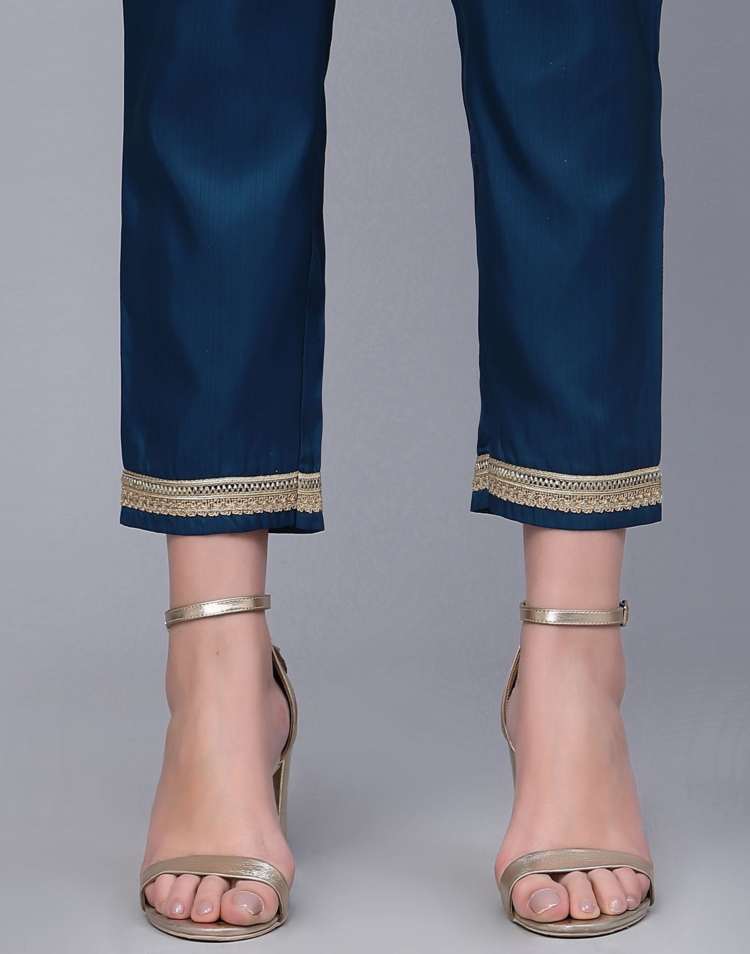 Blue Kurti With Pant And Dupatta | Leemboodi