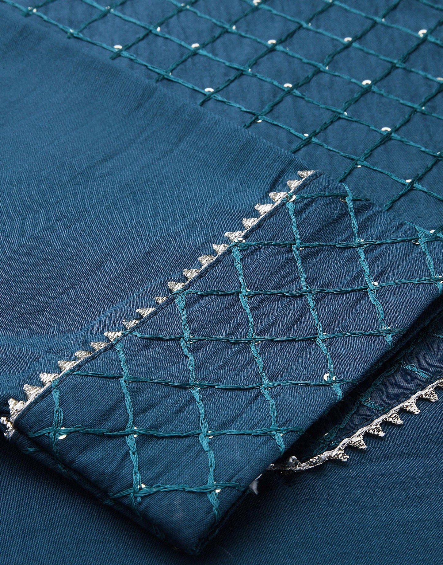 Teal Kurti With Pant And Dupatta | Leemboodi