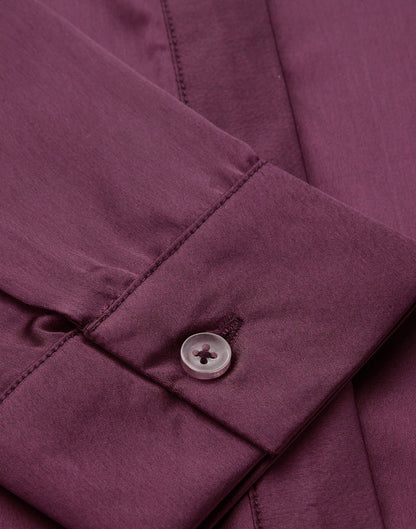 Wine Satin Satin Shirt | Leemboodi