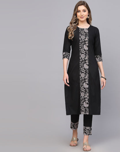 Black Kurti With Pant And Dupatta | Leemboodi