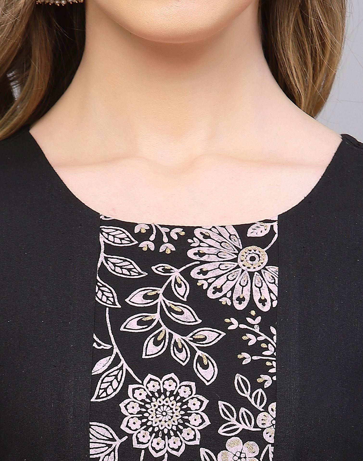 Black Kurti With Pant And Dupatta | Leemboodi