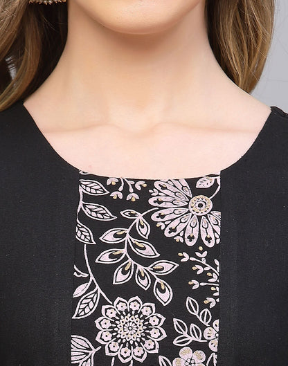 Black Kurti With Pant And Dupatta | Leemboodi