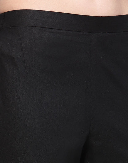Black Kurti With Pant And Dupatta | Leemboodi