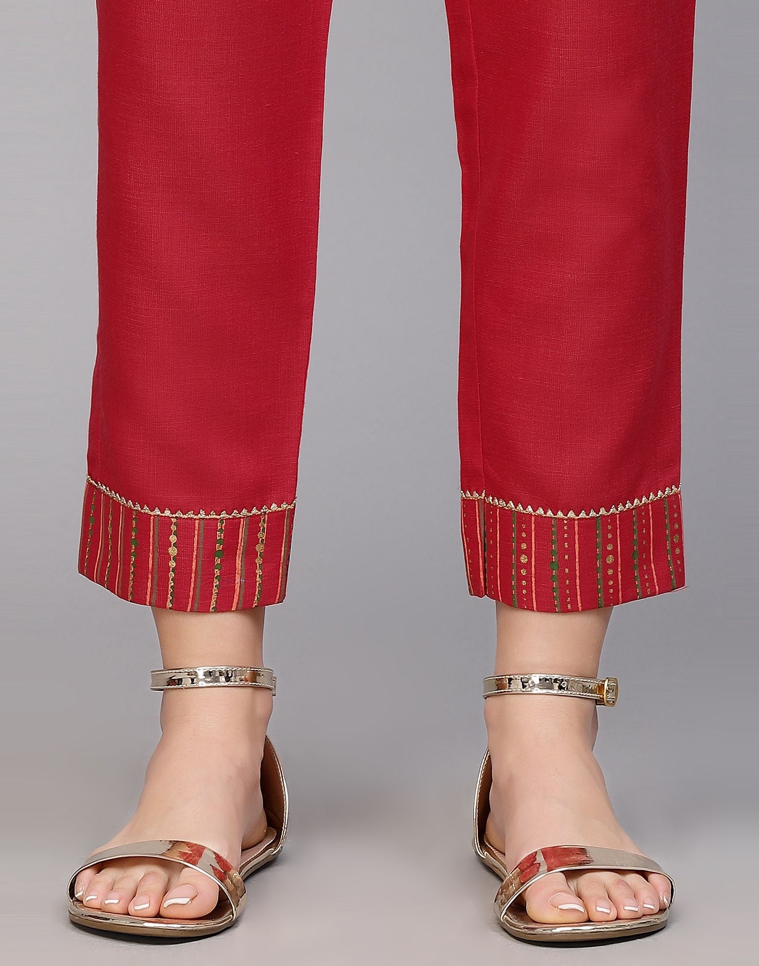 Pink Cotton Kurti With Pant Set | Leemboodi