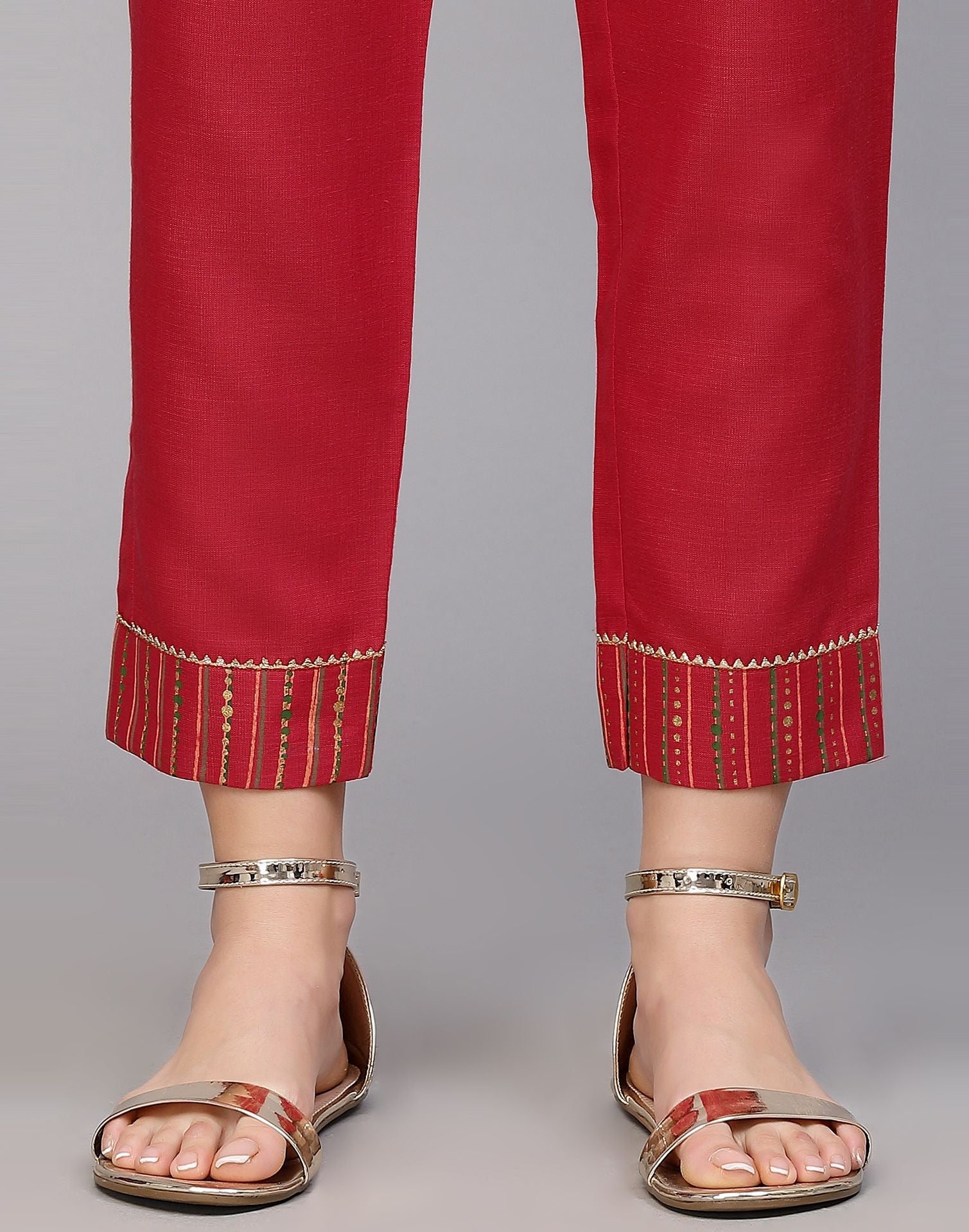 Pink Cotton Kurti With Pant And Dupatta | Leemboodi