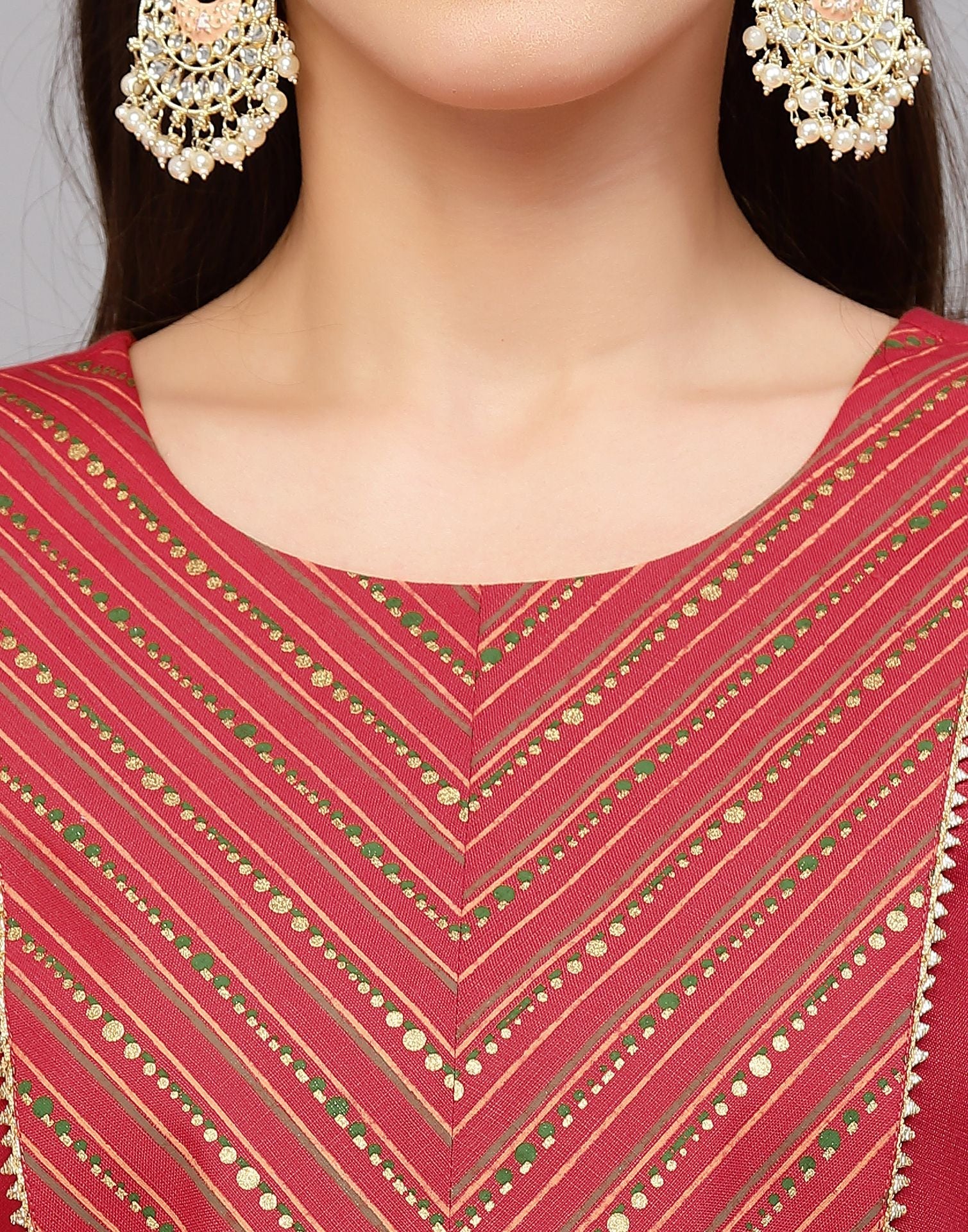 Pink Cotton Kurti With Pant Set | Leemboodi