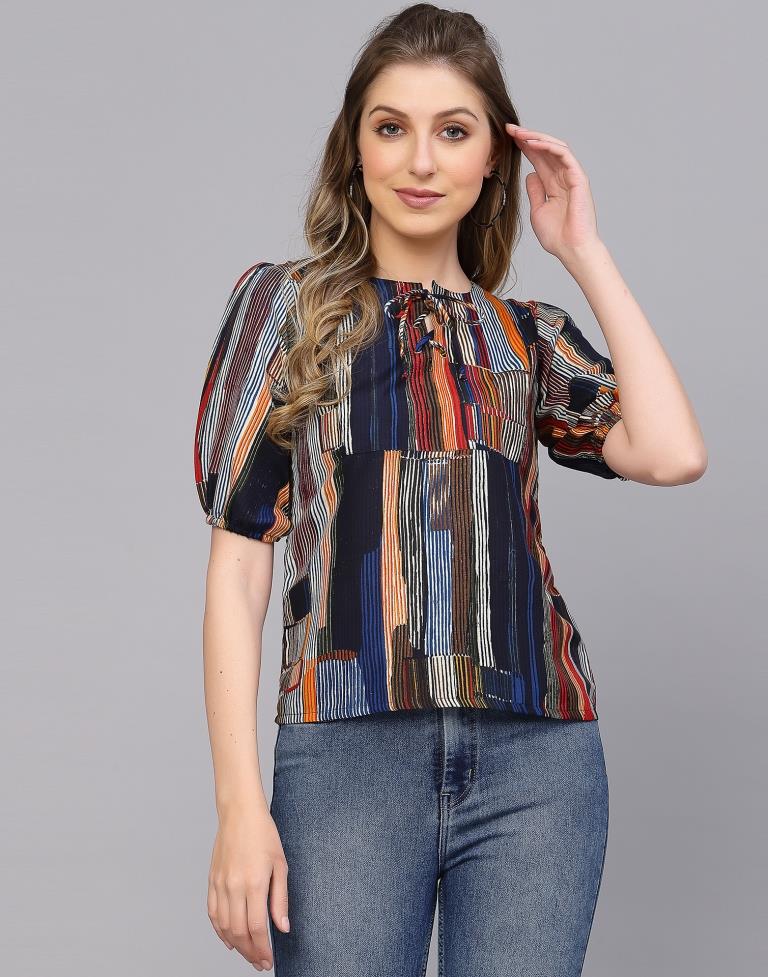 Multicoloured Striped Top | Sudathi