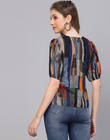 Multicoloured Striped Top | Sudathi