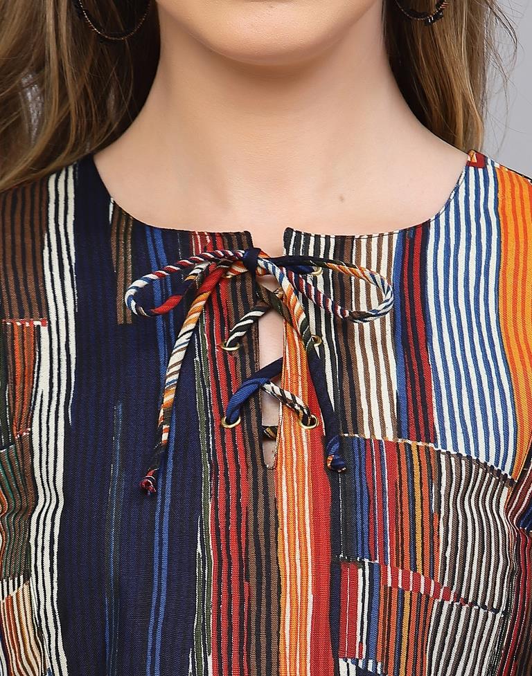 Multicoloured Striped Top | Sudathi