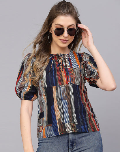 Multicoloured Striped Top | Sudathi