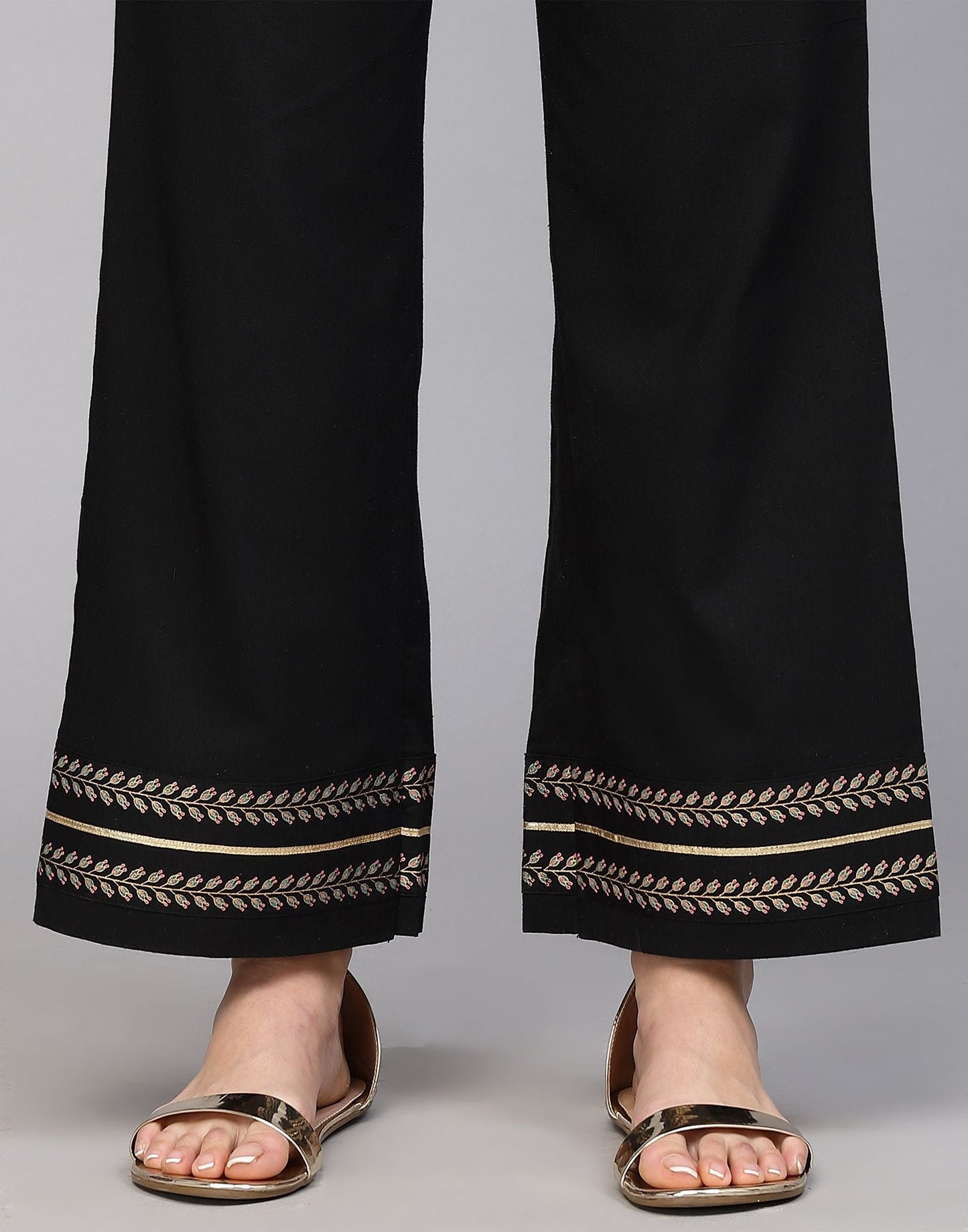 Black Kurti With Pant And Dupatta | Leemboodi