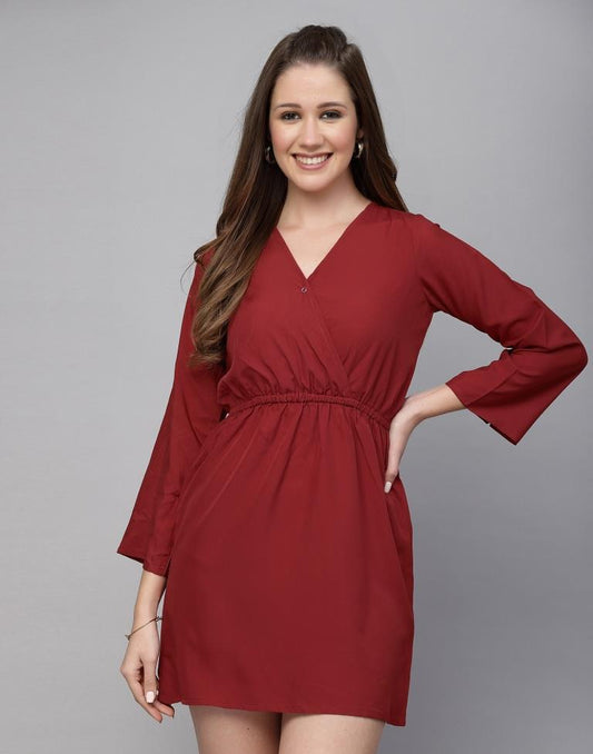 Red Fit & Flared Dress | Sudathi
