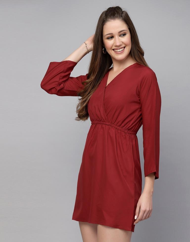 Red Fit & Flared Dress | Sudathi