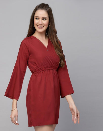 Red Fit & Flared Dress | Sudathi
