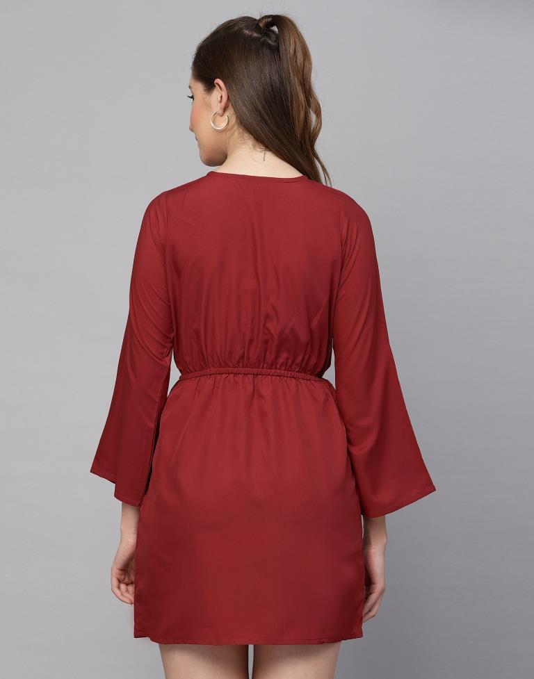 Red Fit & Flared Dress | Sudathi