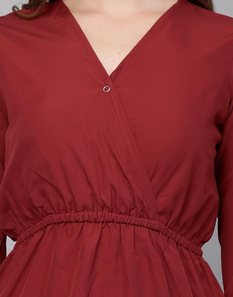 Red Fit & Flared Dress | Sudathi