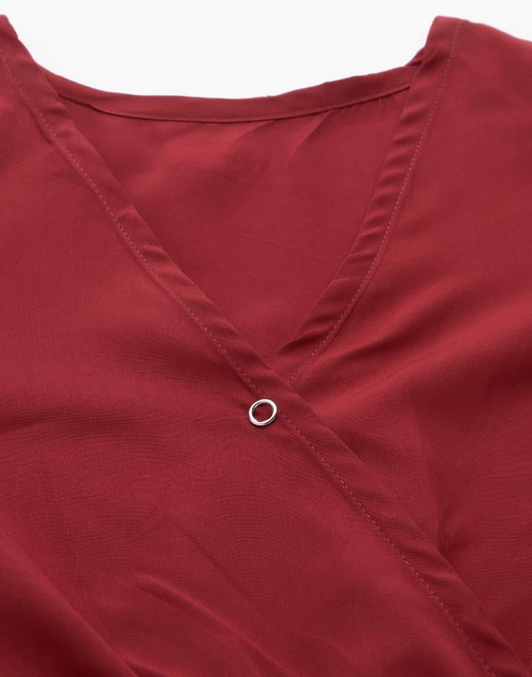 Red Fit & Flared Dress | Sudathi