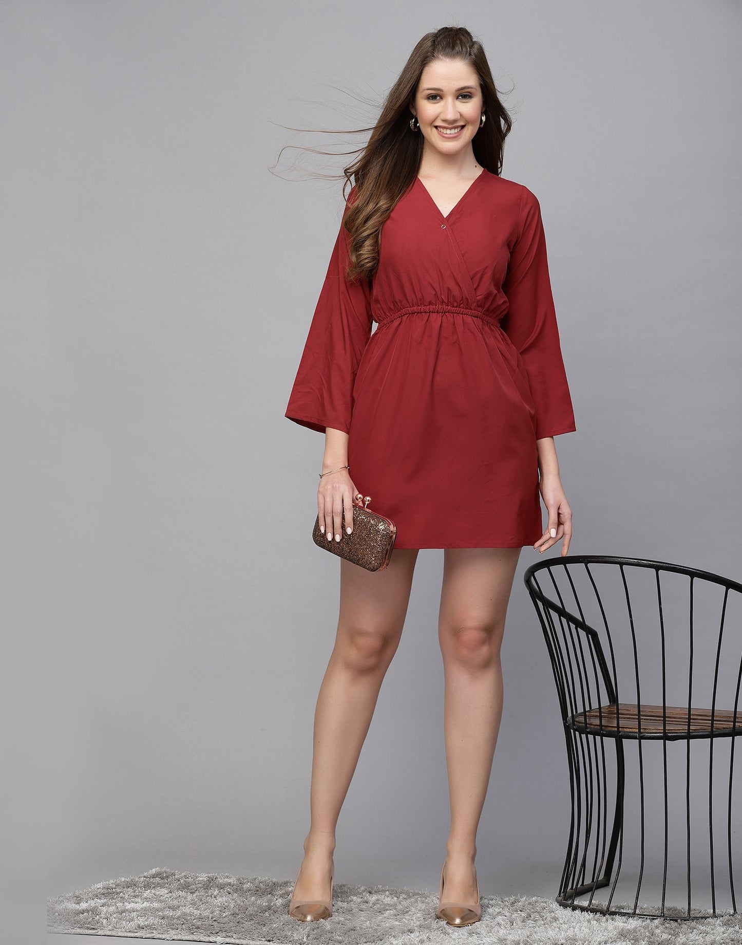 Red Fit & Flared Dress | Sudathi