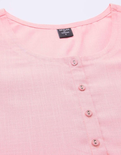 Light Pink Solied Kurta