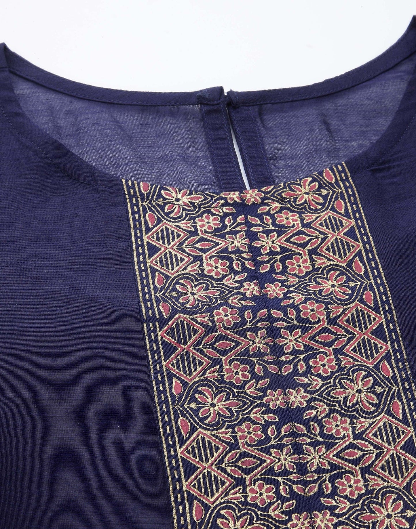 Navy Blue Printed Anarkali Kurti | Sudathi