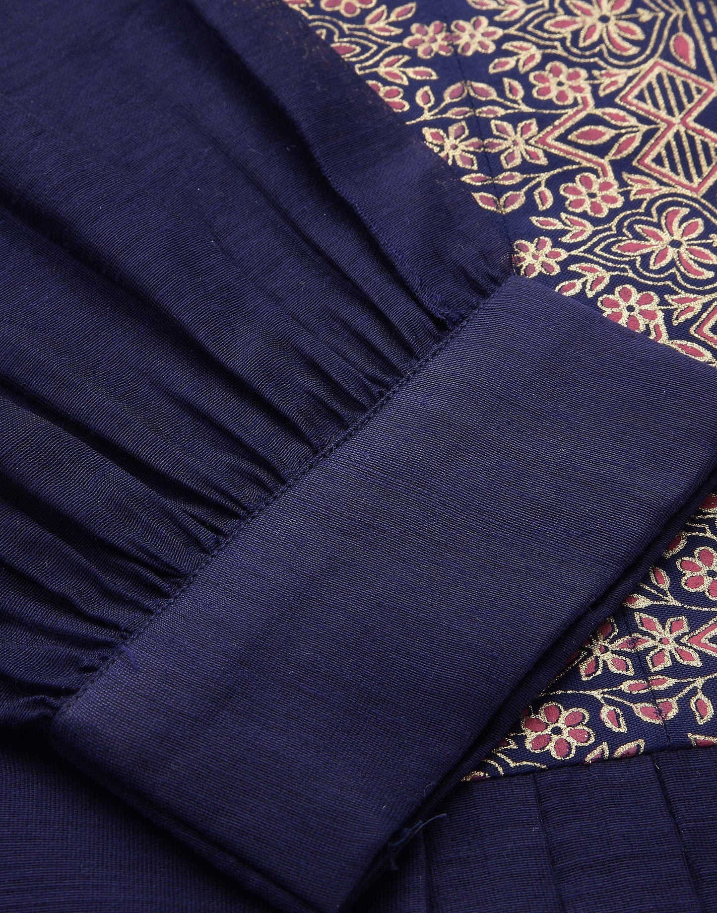 Navy Blue Printed Anarkali Kurti | Sudathi