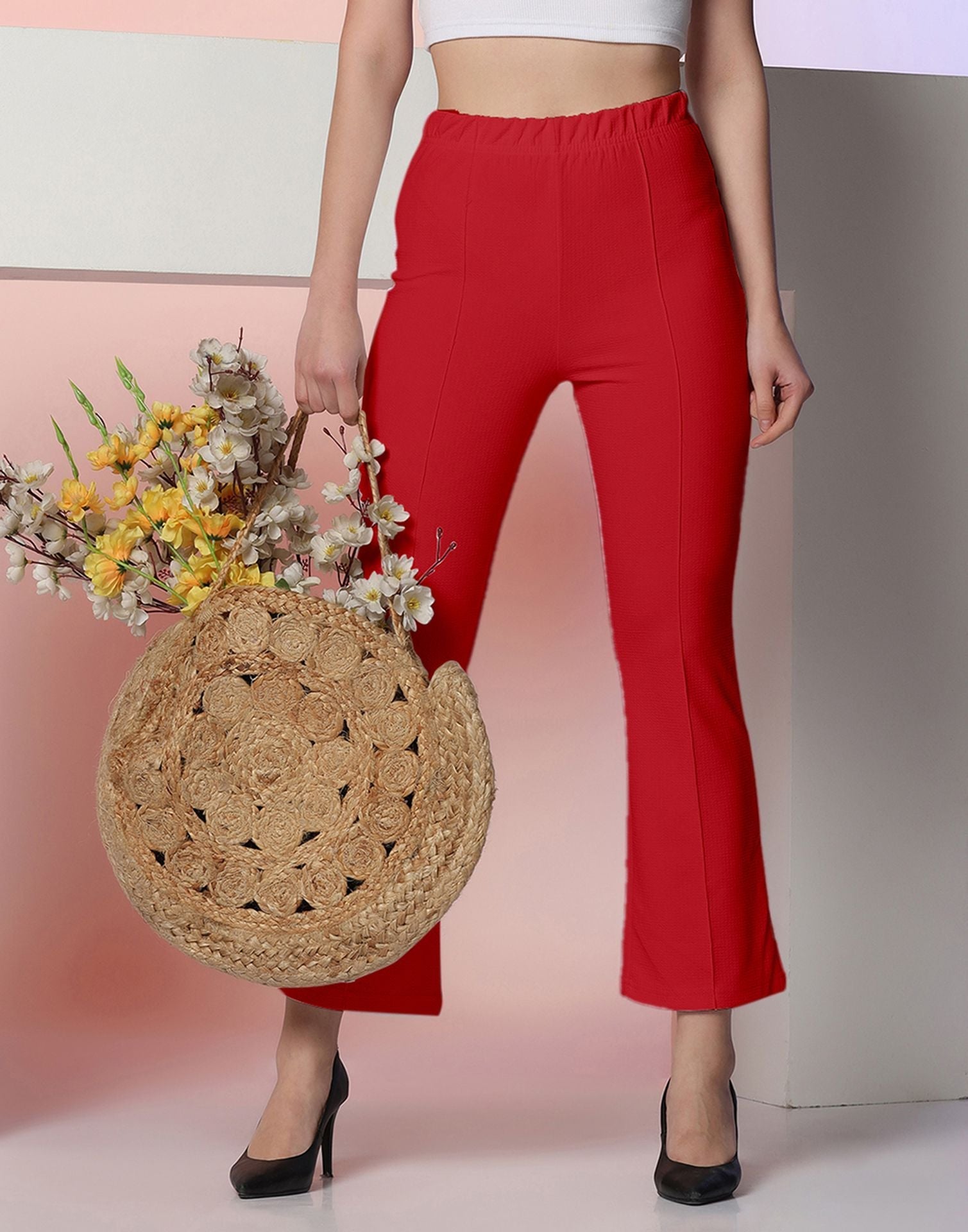 Red Knitted Pant | Sudathi